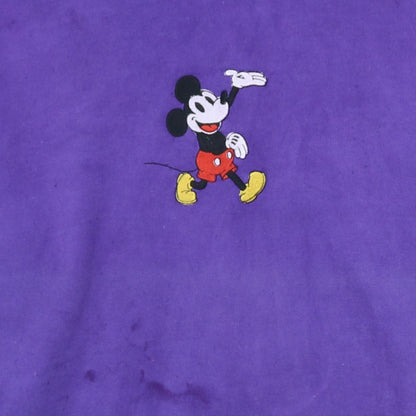 Disney Womens Purple Mickey Mouse Pullover Hoodie L