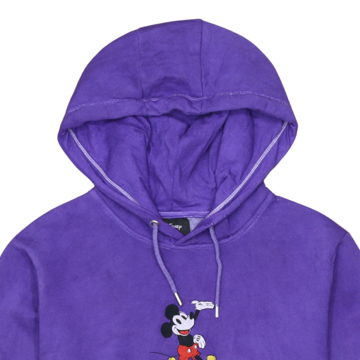 Disney Womens Purple Mickey Mouse Pullover Hoodie L
