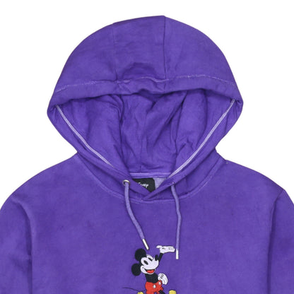 Disney Womens Purple Mickey Mouse Pullover Hoodie L