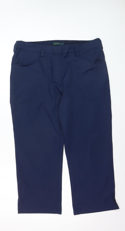 Padraig Harrington Womens Navy Cropped Trousers Size 14
