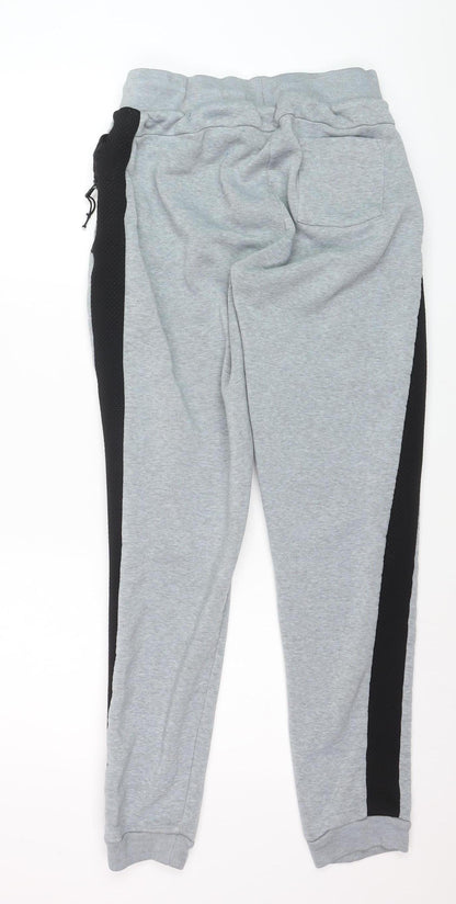 Everlast Mens Grey Jogger Trousers Size M Stretch Side Stripe