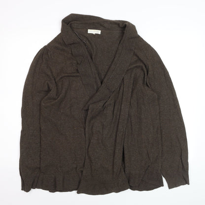 Rocha John Rocha Women Brown Size 20 Collared Cardigan Knit Jumper