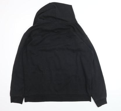 Victoria’s Secret PINK Unisex Black Pullover Hoodie M Logo Fleece
