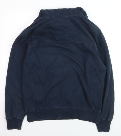 Crosshatch Black Label Men's Blue Pullover Hoodie L Graphic Print