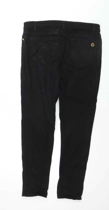 Michael Kors Women Black Skinny Jeans Size 14 Izzy Denim