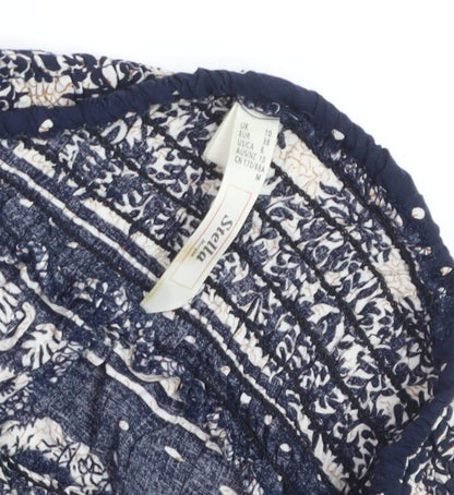 Stella Women’s Navy Elephant Print Harem Pants Size 10 Viscose Boho