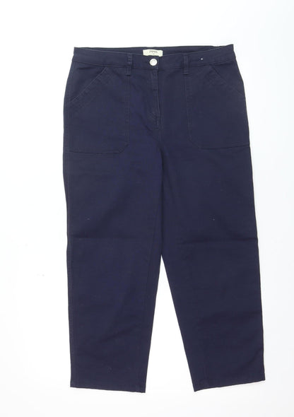Papaya Women’s Blue Straight Jeans Size 12 Mid Rise Cotton Blend