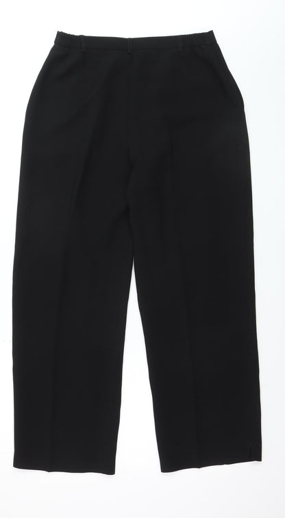 Avalon Collection Women's Black Size 14 Straight Leg Dress Pants