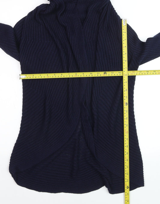 Gallery Women’s Blue Long Sleeve Hooded Cardigan Size 12