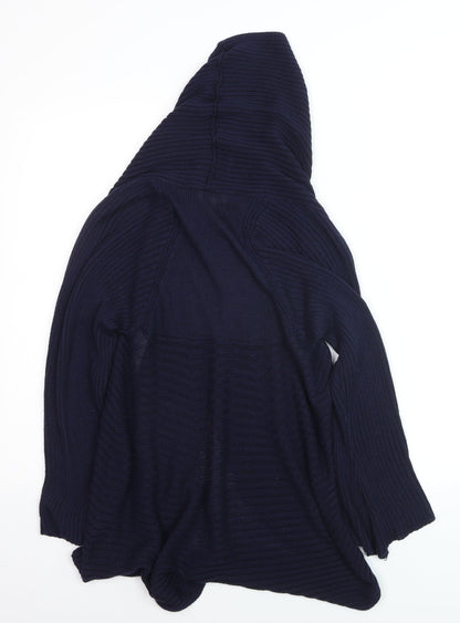 Gallery Women’s Blue Long Sleeve Hooded Cardigan Size 12