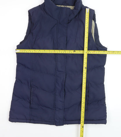 Denim Co Women's Blue Padded Puffer Waistcoat Size 10