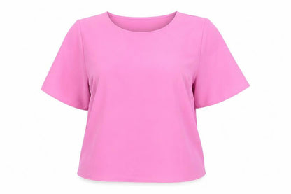Dunnes Women Pink Short Sleeve Basic Blouse Size L