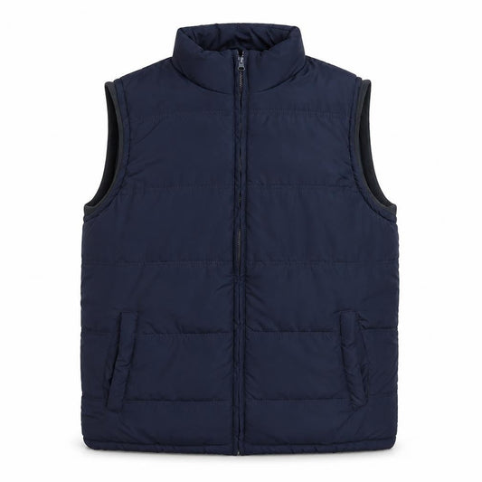 KAM Men's Blue XL Padded Bodywarmer Waistcoat Full Zip Casual