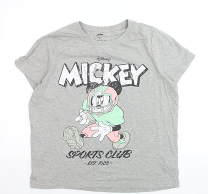 Disney Women’s Grey Mickey Mouse Sports Club T-Shirt Size L
