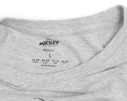 Disney Women’s Grey Mickey Mouse Sports Club T-Shirt Size L