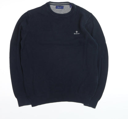 Mens UK Size M GANT Blue Pullover Jumper