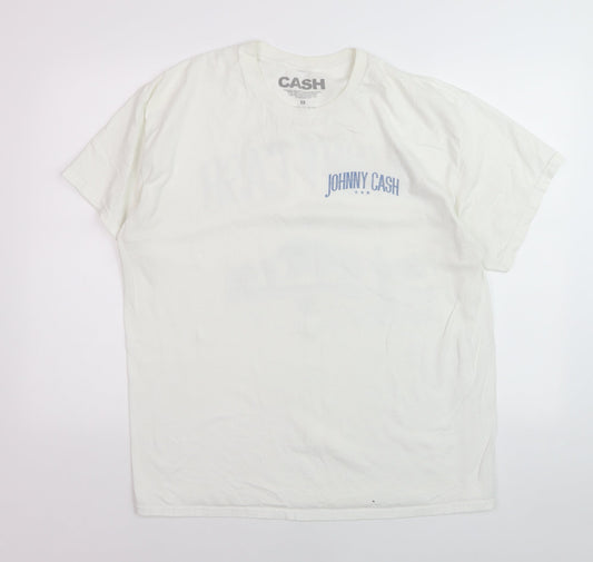 Mens UK Size M CASH White  T-Shirt