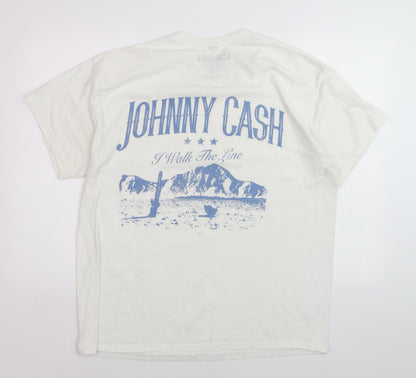 Mens UK Size M CASH White  T-Shirt