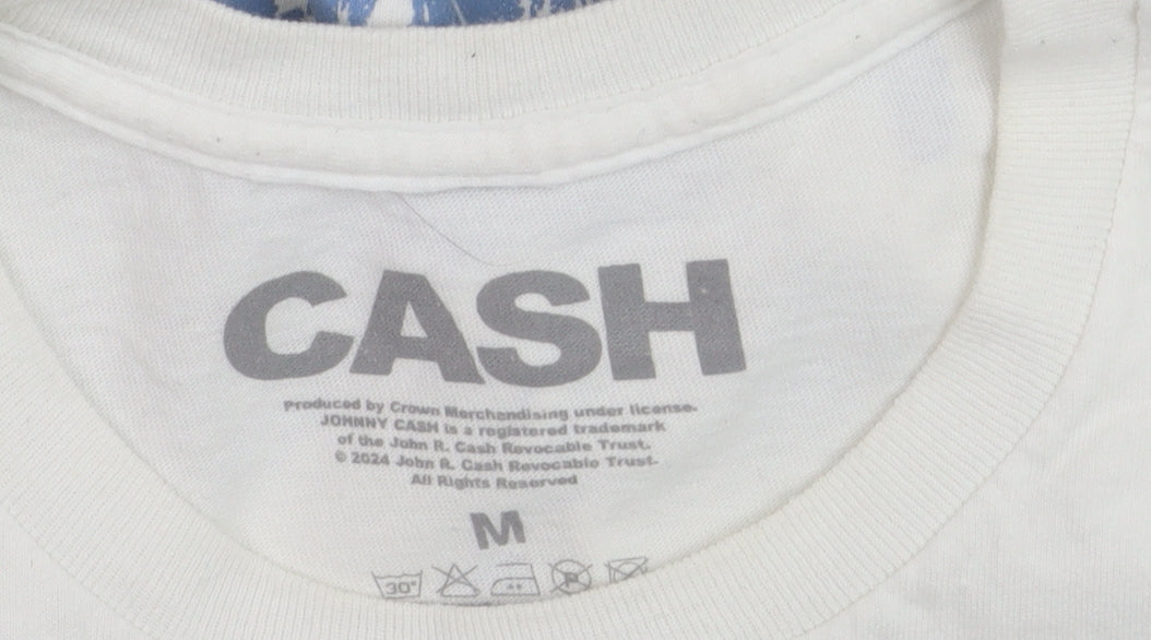 Mens UK Size M CASH White  T-Shirt