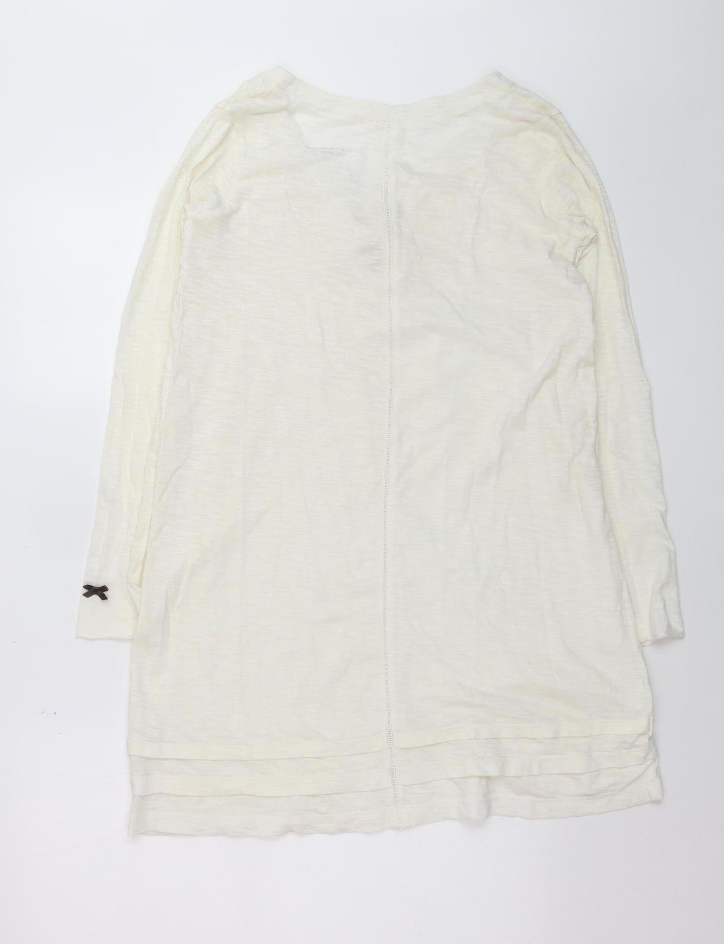 Odd Molly Women's Ivory Cotton Tunic Blouse Long Sleeve S
