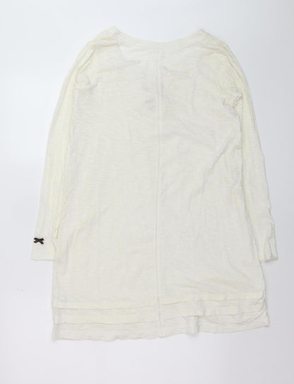 Odd Molly Women's Ivory Cotton Tunic Blouse Long Sleeve S