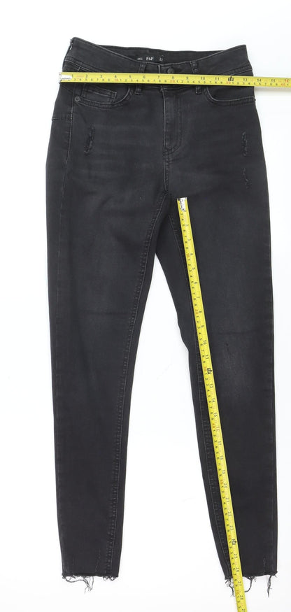 F&F Women’s Black High Rise Skinny Jeans Size 8