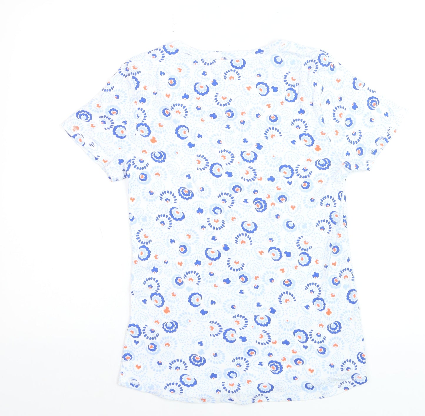 Marks and Spencer Womens Multicoloured Floral Cotton T-Shirt UK 12