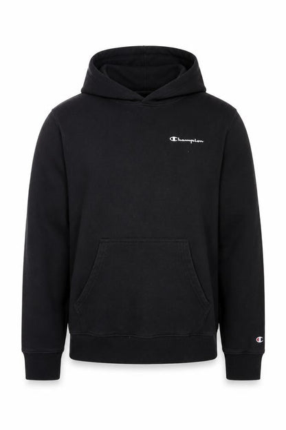 Champion Men's Black Pullover Hoodie Medium Logo Fleece Sweatshirt