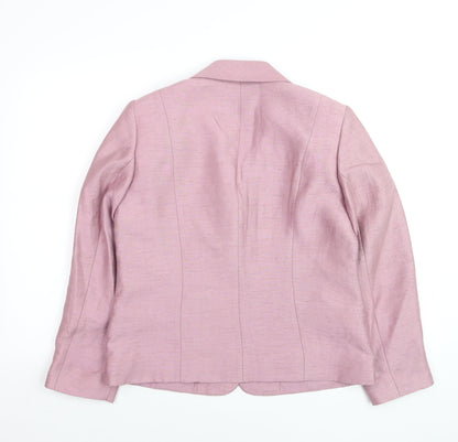 Eastex Womens Pink Single-Breasted Tailored Blazer UK 10