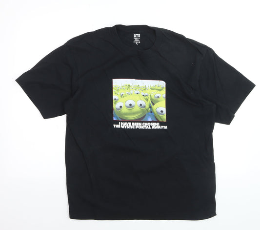 Uniqlo Pixar Alien Black Men's Medium Graphic T-Shirt