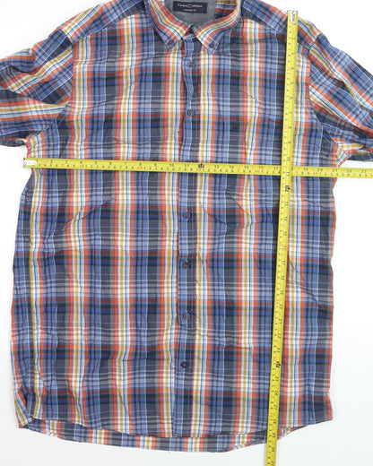 Casa Moda Men's Multicoloured Check Cotton Long Sleeve Shirt L