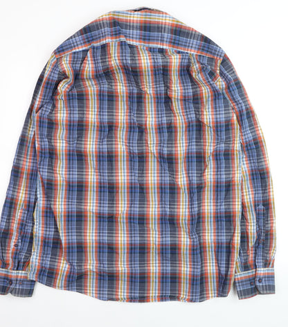 Casa Moda Men's Multicoloured Check Cotton Long Sleeve Shirt L