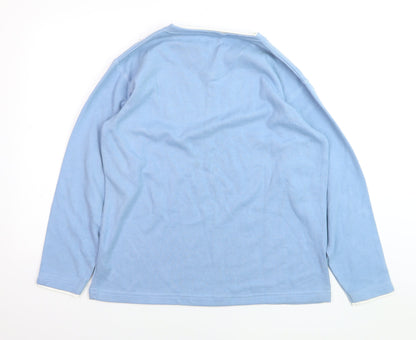 Dunnes Stores Mens Blue V-Neck Cotton Blend Jumper Small