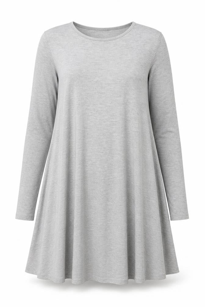 Boohoo Women’s Grey Long Sleeve Jersey T-Shirt Size 10