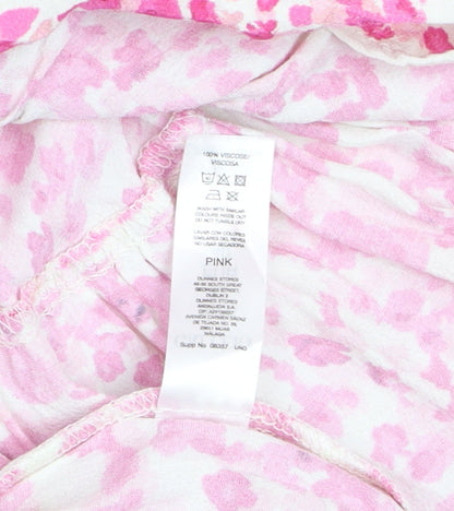 Gallery Women's Pink Floral A-Line Short Dress Size 12