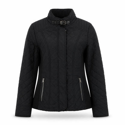Dunnes Women's Black Quilted Short Jacket Size 10