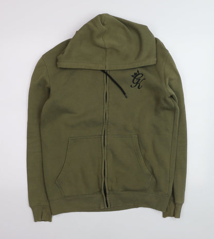 Gym King Men's Green Full Zip Hoodie Size L Cotton Blend