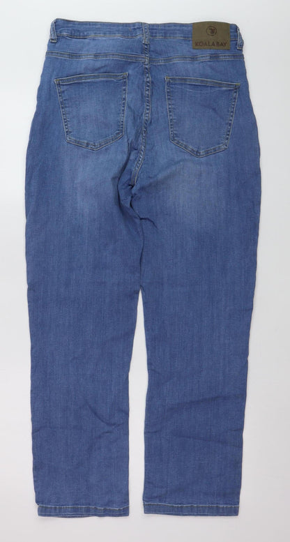 Koala Bay Women's Blue Straight Leg Stretch Jeans Size 14