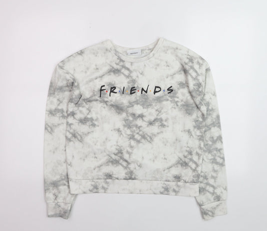 George Girls Grey Tie Dye Friends Sweatshirt Jumper 13-14 Years