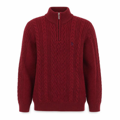 Mens UK Size M Tom Penn Red 1/2 Zip Jumper