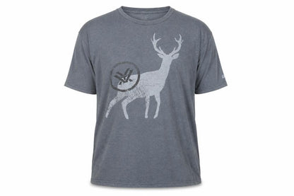 Vortex Men's Grey XL Graphic Deer Lightweight Cotton Blend T-Shirt