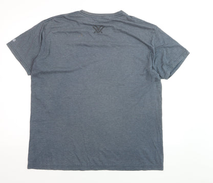 Vortex Men's Grey XL Graphic Deer Lightweight Cotton Blend T-Shirt
