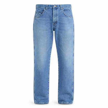 Wrangler Men Blue 35x32 Straight Fit Denim Jeans Classic Style