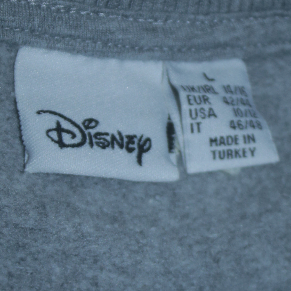 Disney Eeyore Unisex Grey Pullover Sweatshirt L Graphic Print