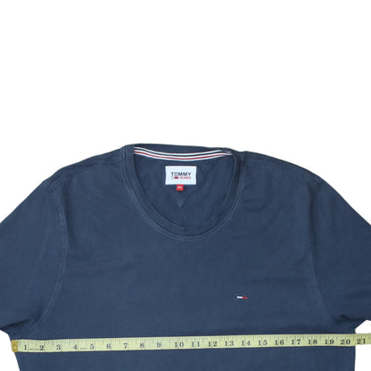 Tommy Jeans Men's Blue 2XL Cotton Crew Neck T-Shirt