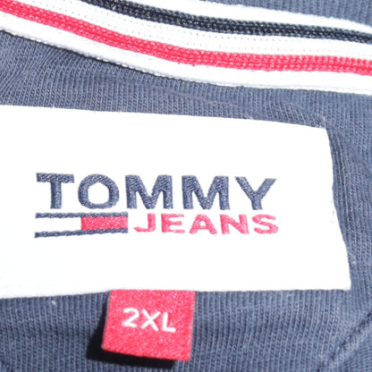 Tommy Jeans Men's Blue 2XL Cotton Crew Neck T-Shirt