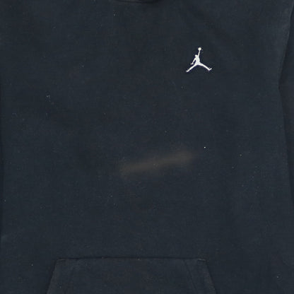 Jordan Boys Black Pullover Hoodie XL - Embroidered Logo Cotton Blend