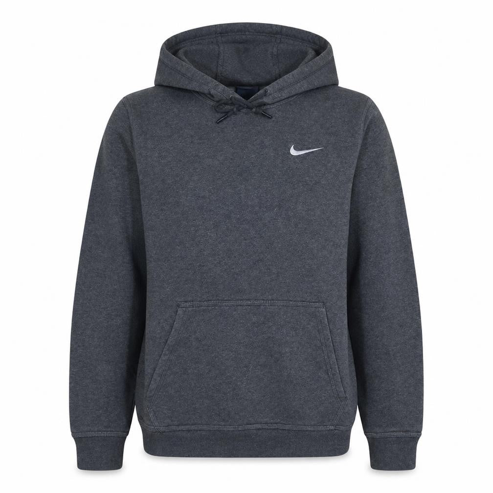 Nike Womens Grey Pullover Hoodie Small Logo Hooded Sweatshirt