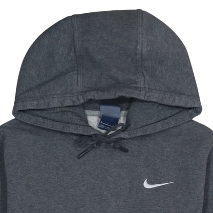 Nike Womens Grey Pullover Hoodie Small Logo Hooded Sweatshirt