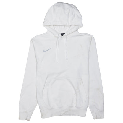 Nike Men's White Pullover Hoodie Size M Embroidered Logo Sportswear
